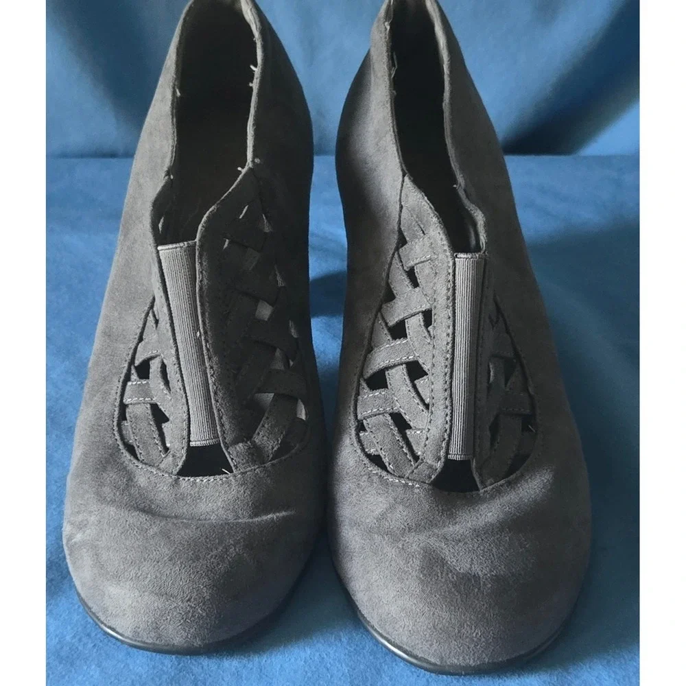 Aerosoles Whimsigoth Cage Heels Booties Gray Clubwear Going Out Party Size 8 M